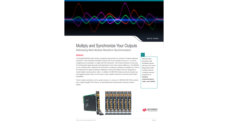 M9336A Multi-Module Waveform Synchronization